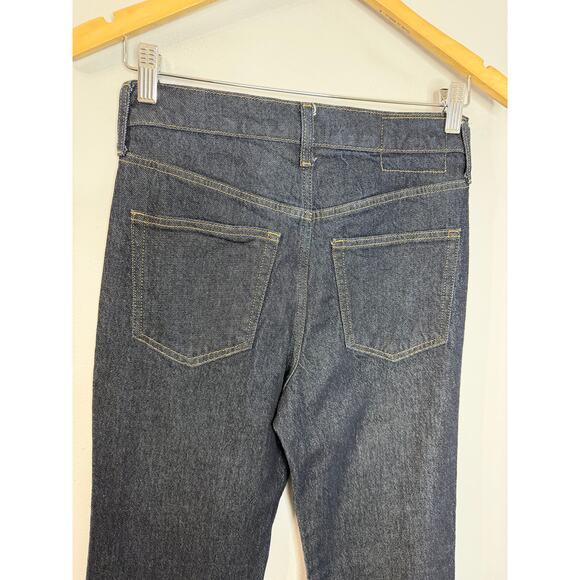 J. Crew High-rise Flare Wide Leg Jean Button fly Dark Wash Stretch Women's 24 - Picture 8 of 13
